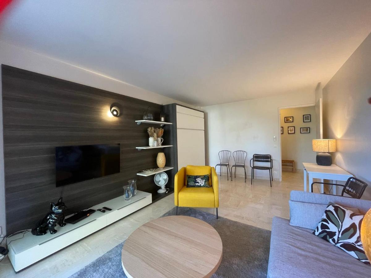 C012-Appartement Confortable Avec Piscine, Tennis Et Grand Parc คานส์ ภายนอก รูปภาพ